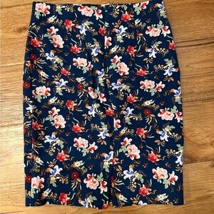 Philosophy Navy Floral Pencil Skirt